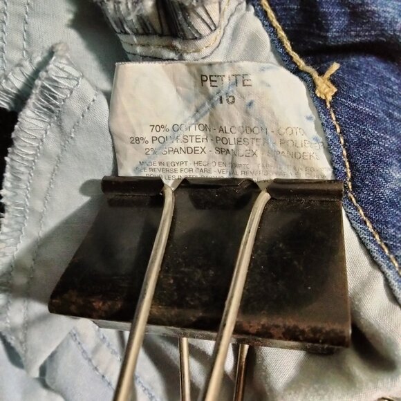 Gloria Vanderbilt Blue Jeans Womens Size 16P (32x27) Straight Stretch - Picture 4 of 6